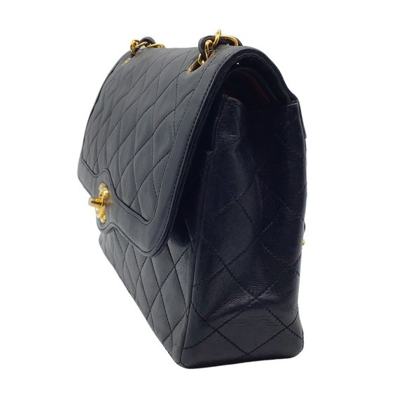 Chanel Diana Double Black Quilted Leather Shoulder Bag - Picture 2 of 8